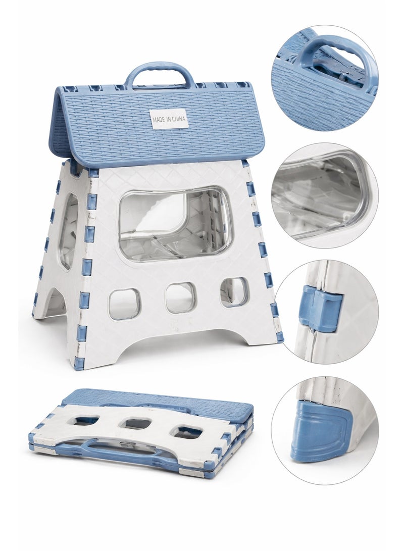 Folding Camping Stool & Step Stool – Lightweight Portable Travel Seat with Non-Slip Base, Ergonomic Carry Handle, Compact Foldable Stool for Kids & Adults, Outdoor Camping, Hiking, Fishing, Picnic, Home & Kitchen Use - Image 4